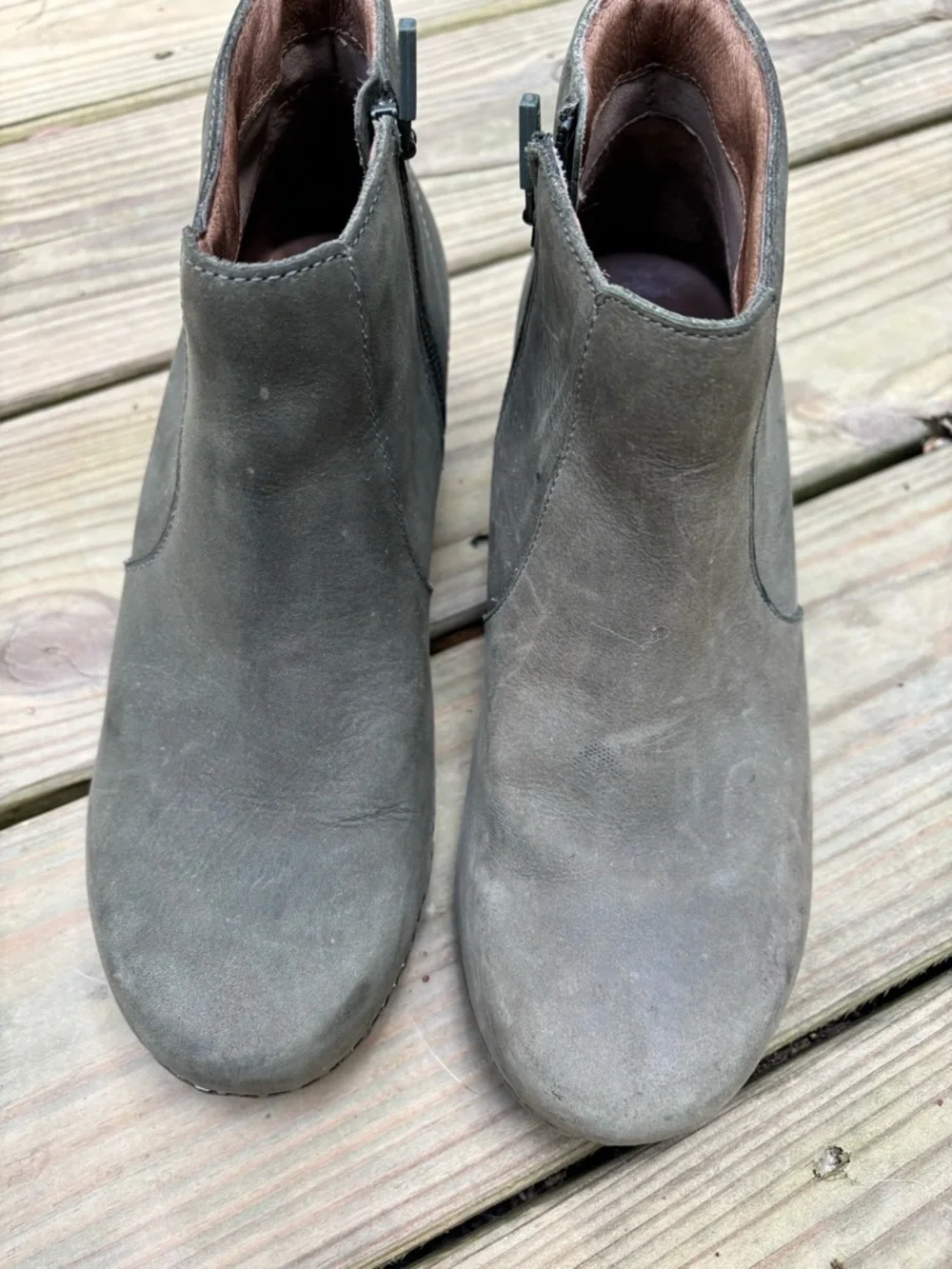 Dansko Olive Suede Maria Ankle Bootie 6.5
